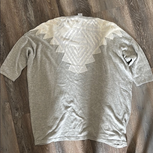 NWT Design History Gray Cardigan Sweater with 3/4 Sleeves - Picture 2 of 4